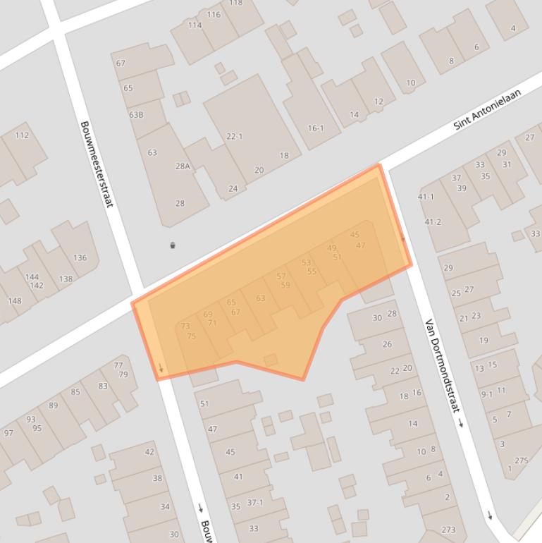 Kaart van postcodegebied 6821GB.