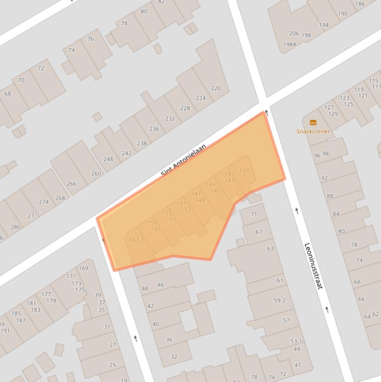 Kaart van postcodegebied 6821GE.