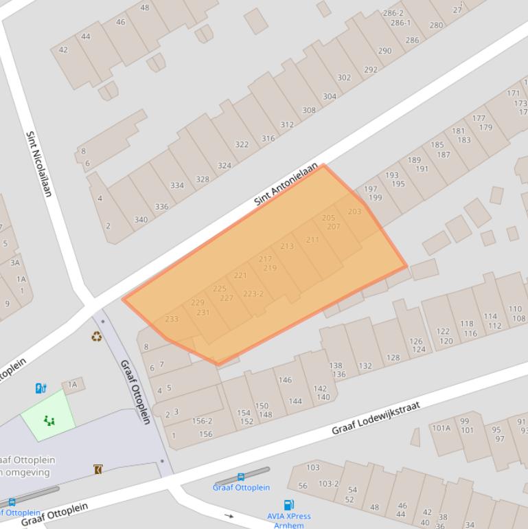 Kaart van postcodegebied 6821GH.