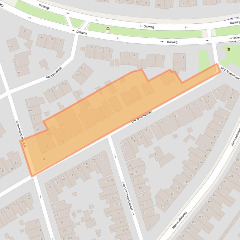 Kaart van postcodegebied 6821GJ.