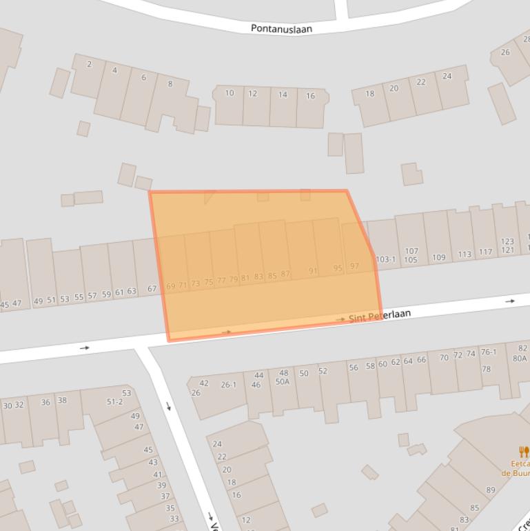 Kaart van postcodegebied 6821HE.