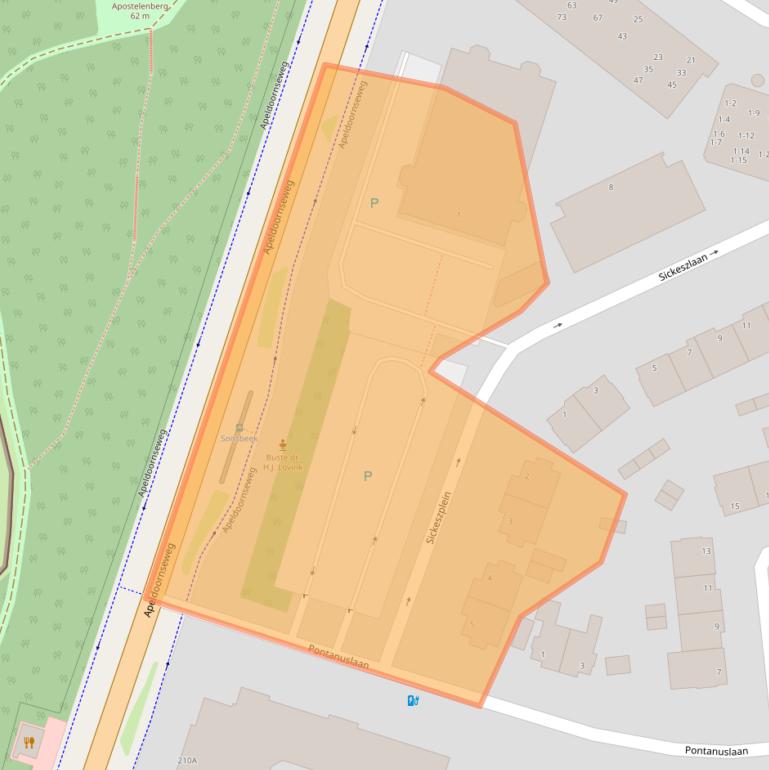 Kaart van postcodegebied 6821HV.