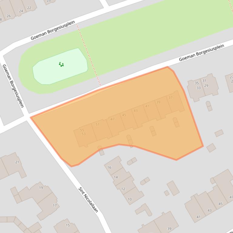 Kaart van postcodegebied 6821JB.