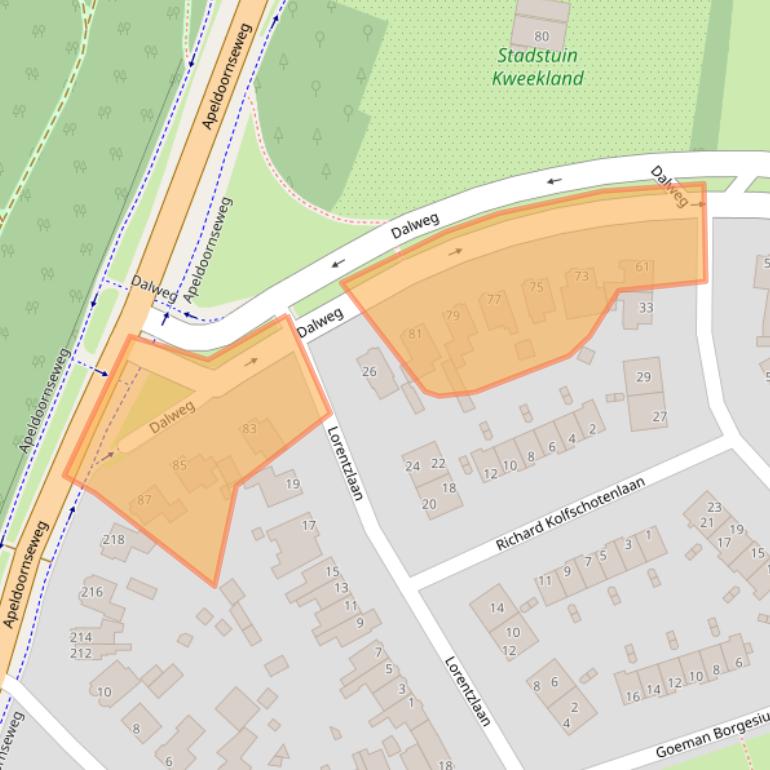 Kaart van postcodegebied 6821JN.