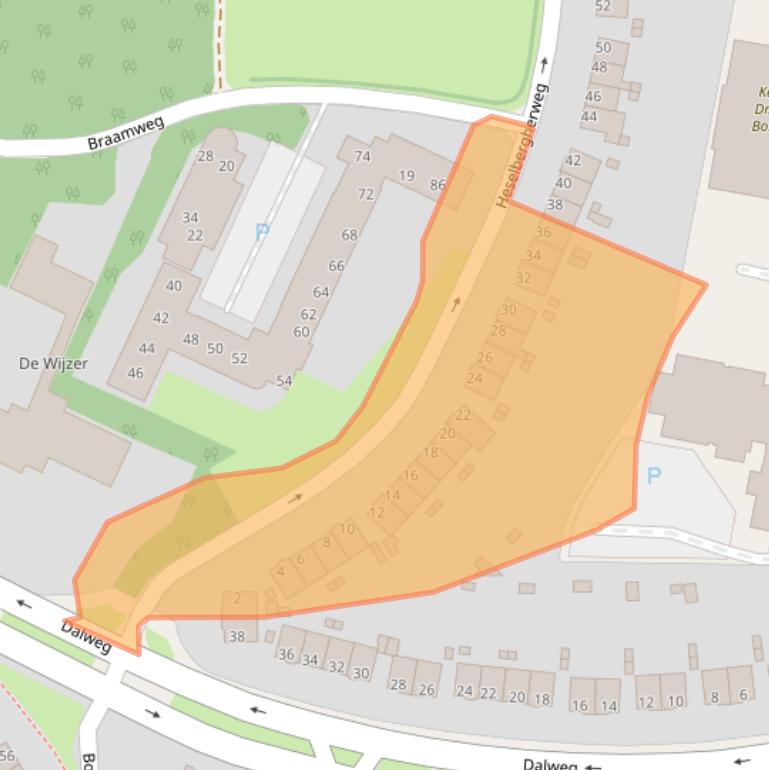 Kaart van postcodegebied 6821JR.