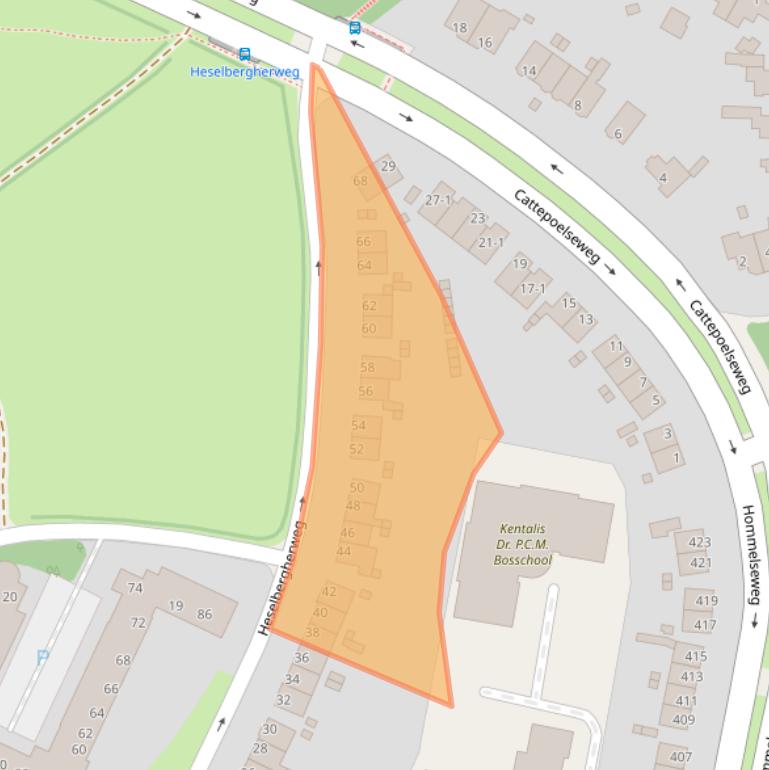 Kaart van postcodegebied 6821JS.