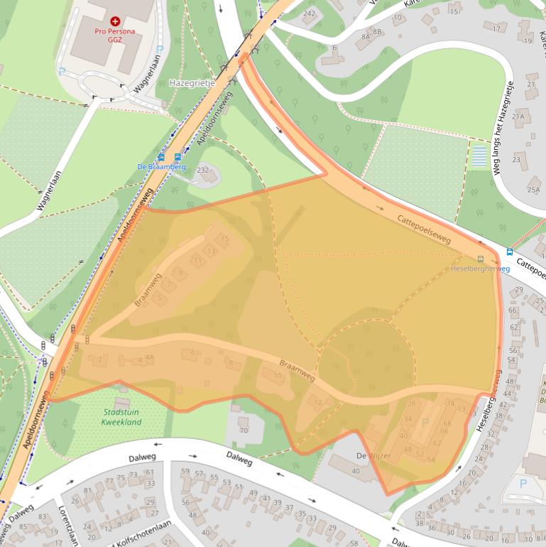 Kaart van postcodegebied 6821JT.