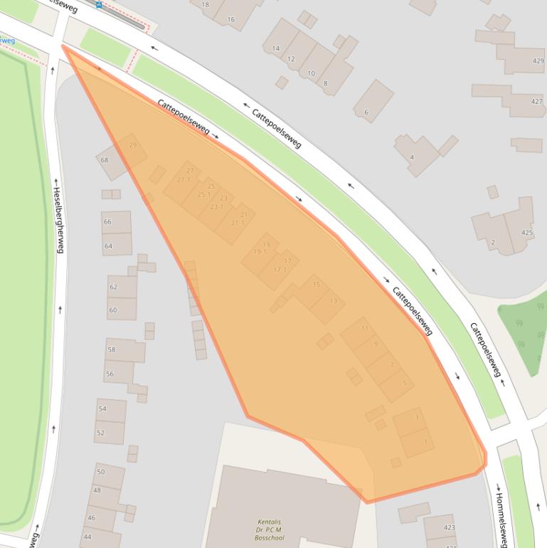 Kaart van postcodegebied 6821JV.