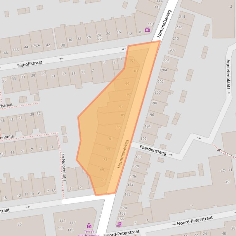 Kaart van postcodegebied 6821LC.