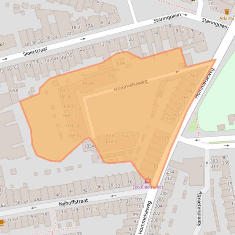 Kaart van postcodegebied 6821LD.
