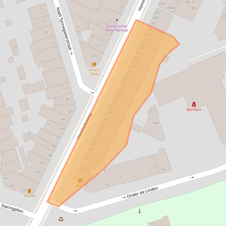 Kaart van postcodegebied 6821LS.