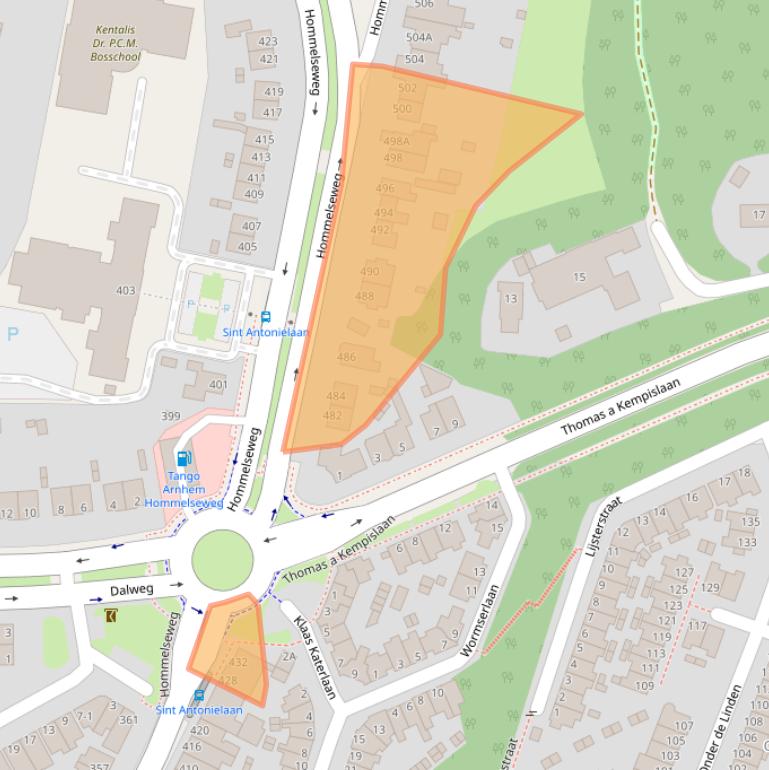 Kaart van postcodegebied 6821LX.