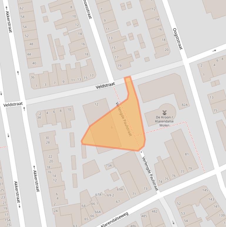 Kaart van postcodegebied 6822AP.