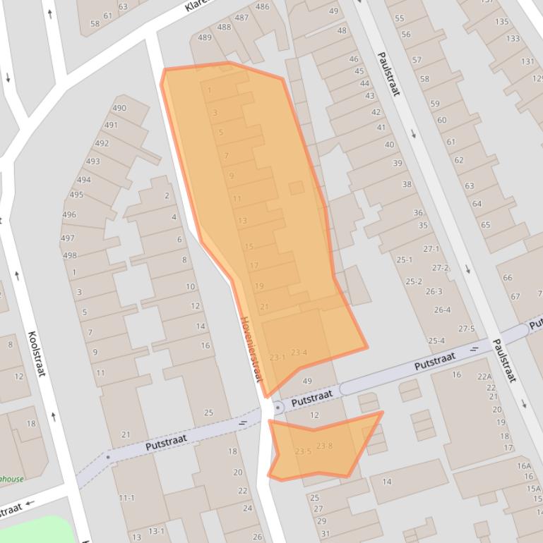 Kaart van postcodegebied 6822BB.