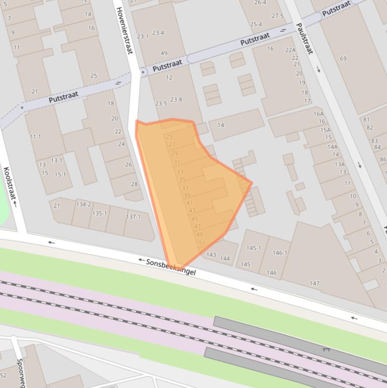 Kaart van postcodegebied 6822BC.