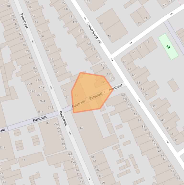 Kaart van postcodegebied 6822BH.