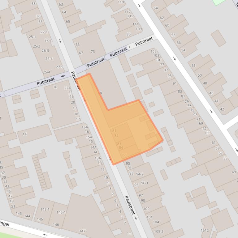 Kaart van postcodegebied 6822BT.