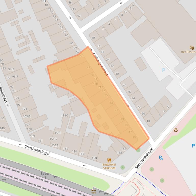 Kaart van postcodegebied 6822CA.