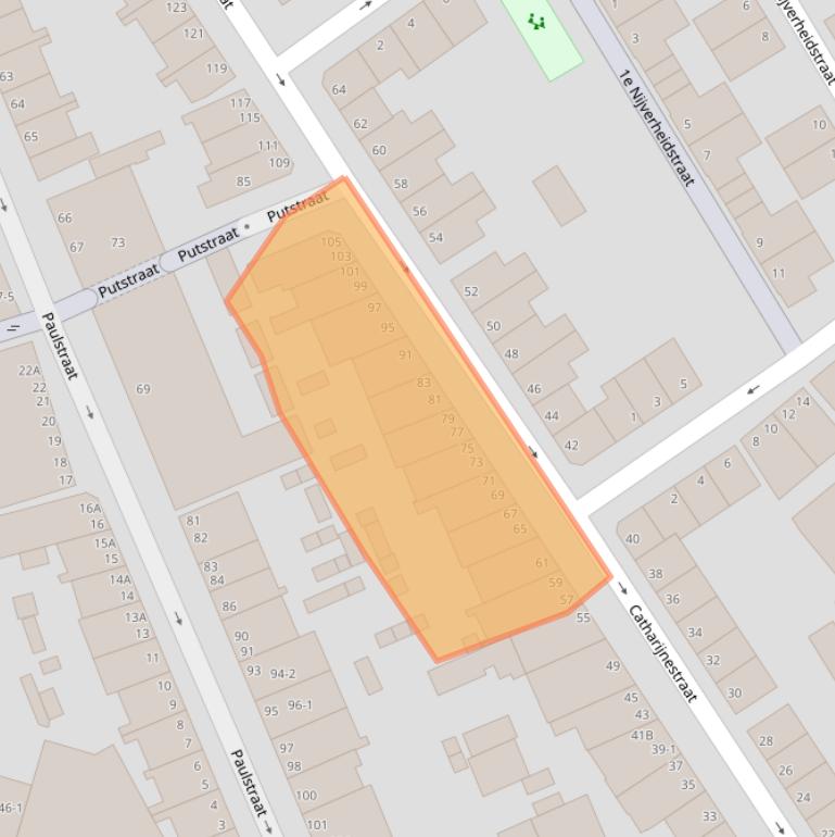 Kaart van postcodegebied 6822CB.