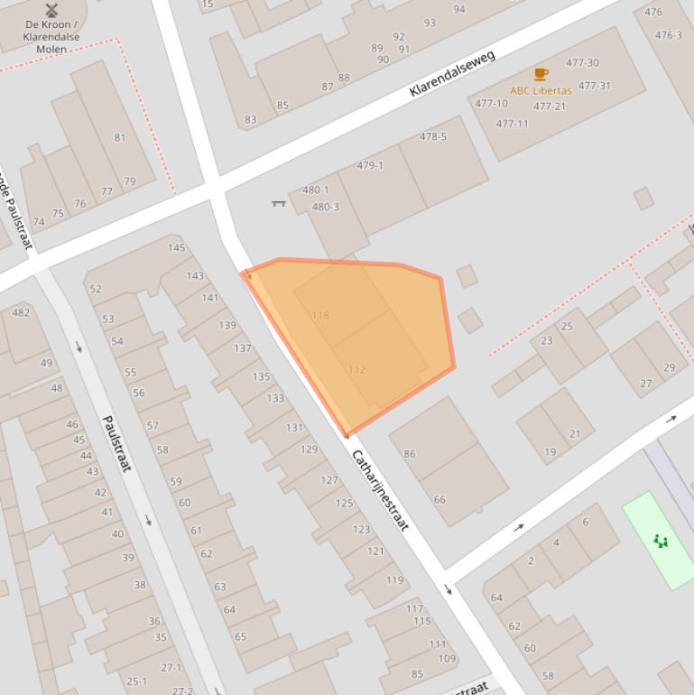 Kaart van postcodegebied 6822CG.