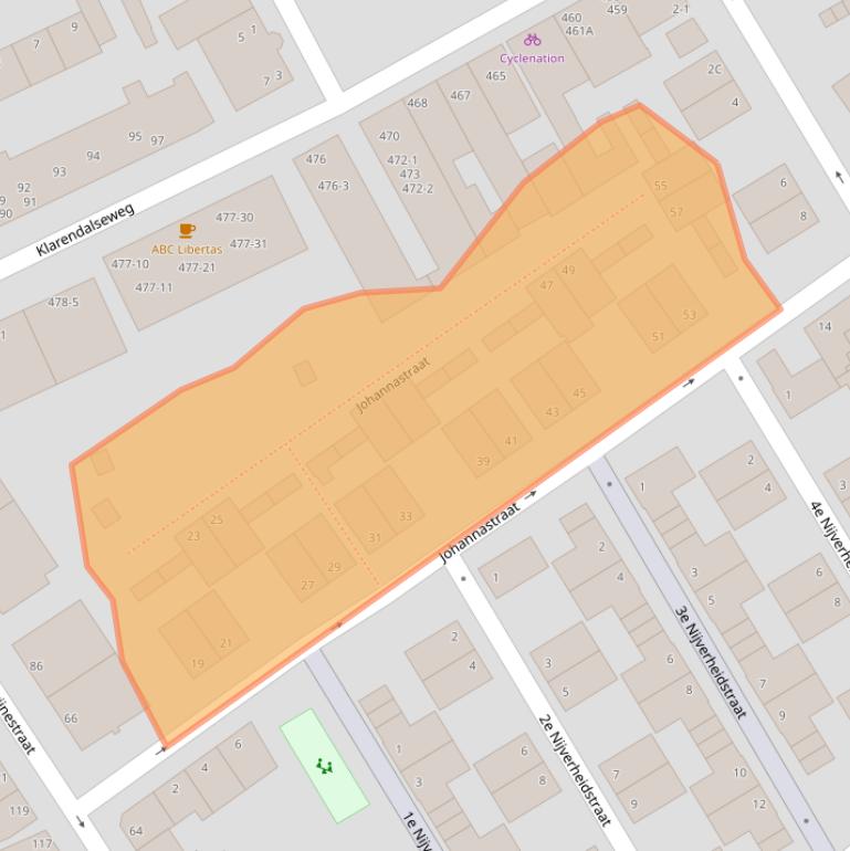 Kaart van postcodegebied 6822CH.