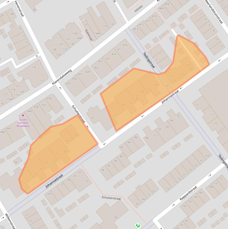 Kaart van postcodegebied 6822CJ.