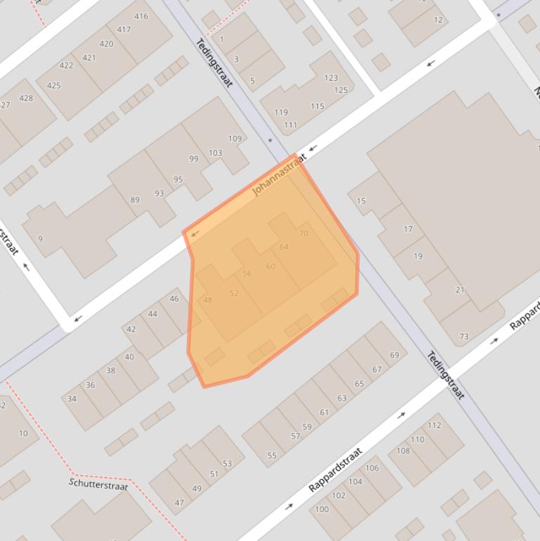 Kaart van postcodegebied 6822CL.