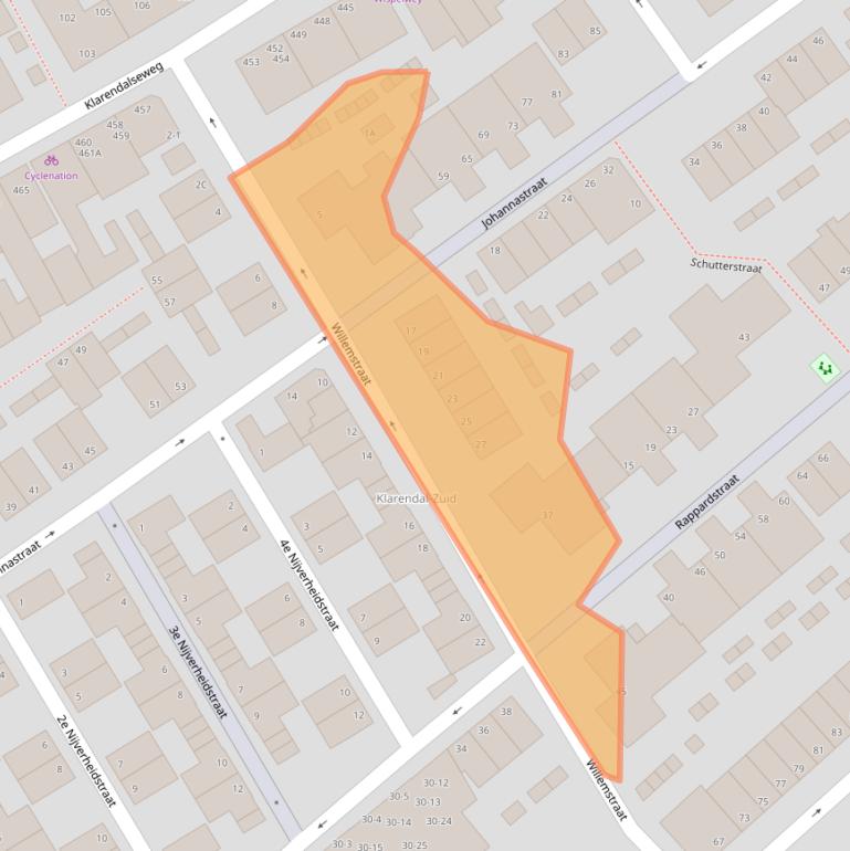 Kaart van postcodegebied 6822CS.