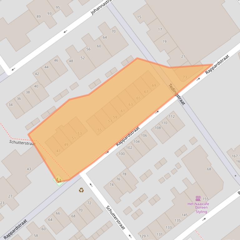 Kaart van postcodegebied 6822CW.