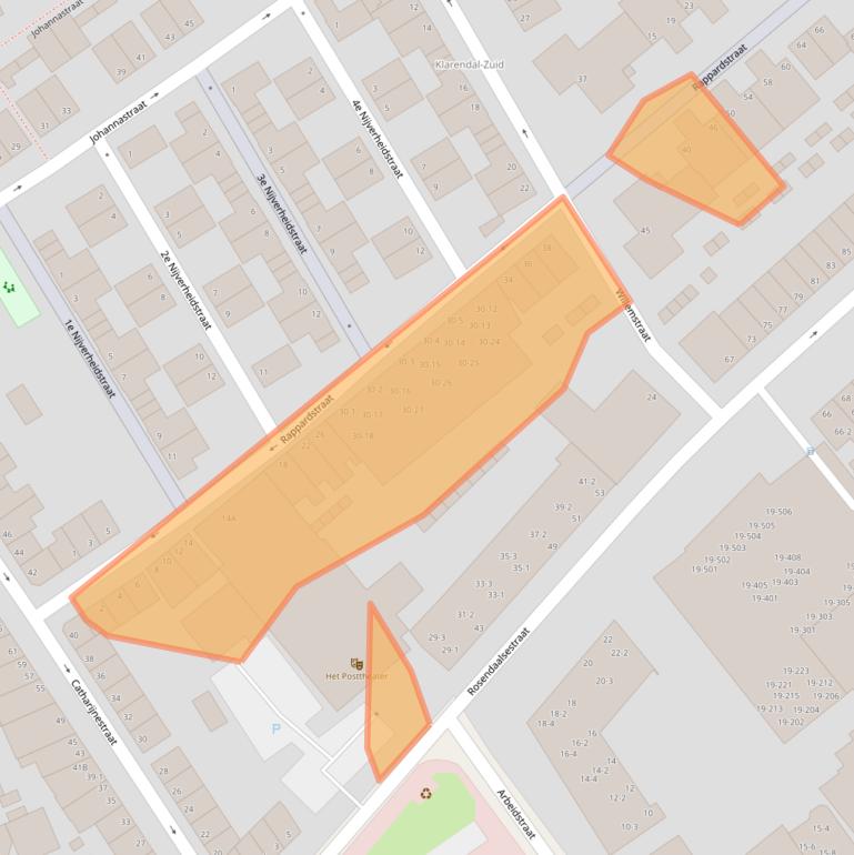 Kaart van postcodegebied 6822CX.