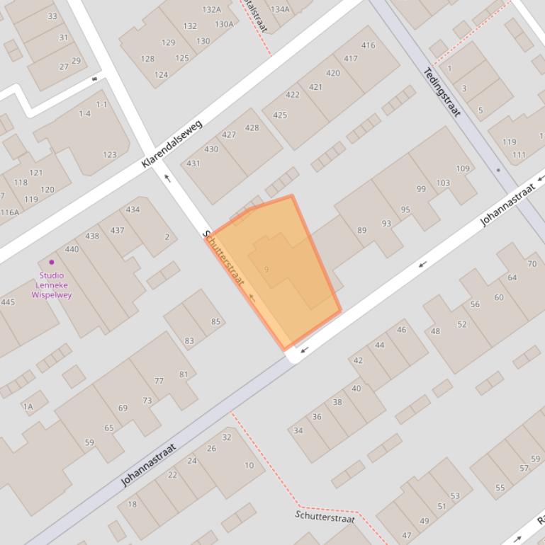 Kaart van postcodegebied 6822DC.