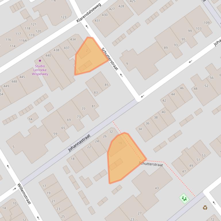 Kaart van postcodegebied 6822DD.