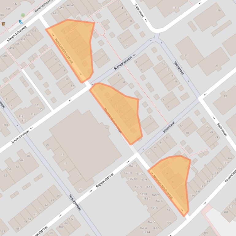 Kaart van postcodegebied 6822DG.