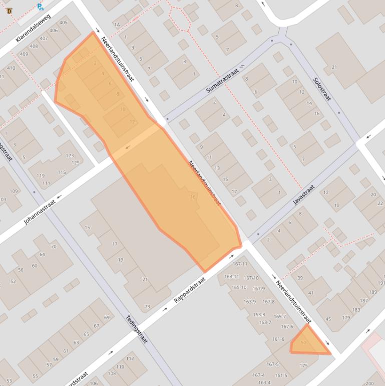 Kaart van postcodegebied 6822DH.