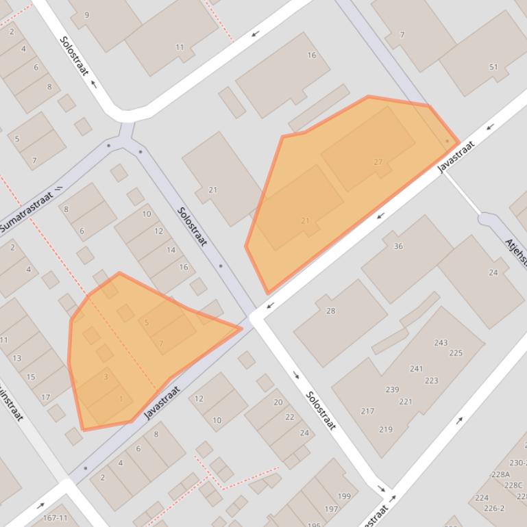 Kaart van postcodegebied 6822DJ.