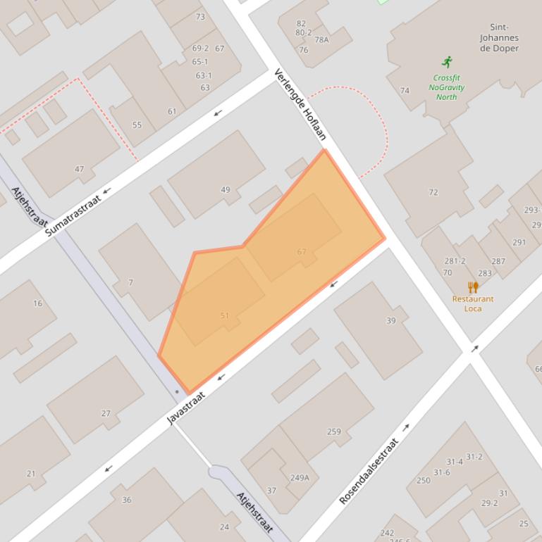 Kaart van postcodegebied 6822DK.