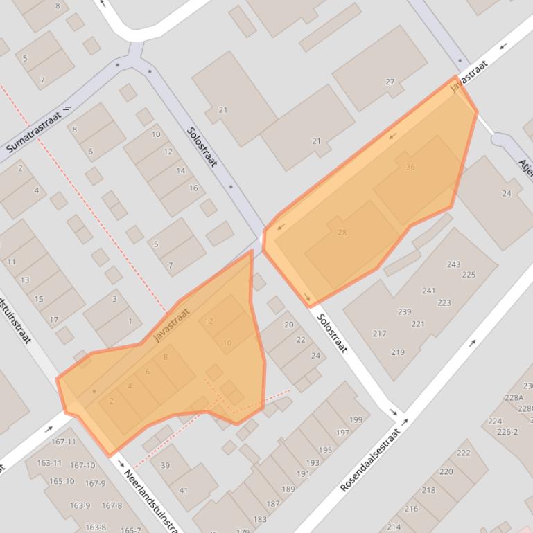 Kaart van postcodegebied 6822DM.