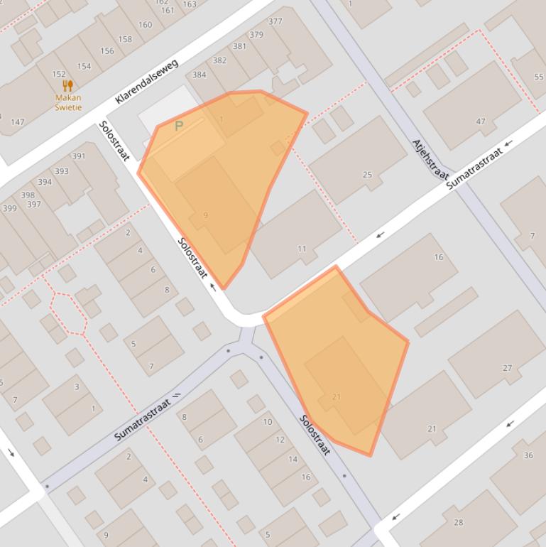 Kaart van postcodegebied 6822DR.