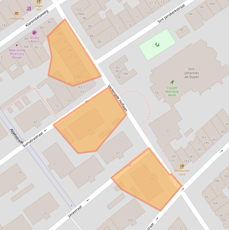 Kaart van postcodegebied 6822EA.