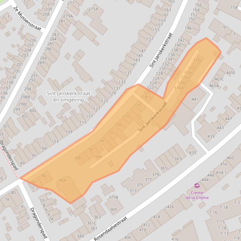 Kaart van postcodegebied 6822EN.