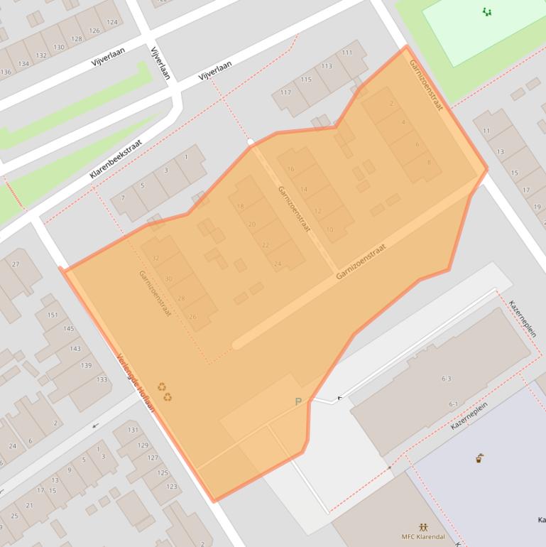 Kaart van postcodegebied 6822ER.