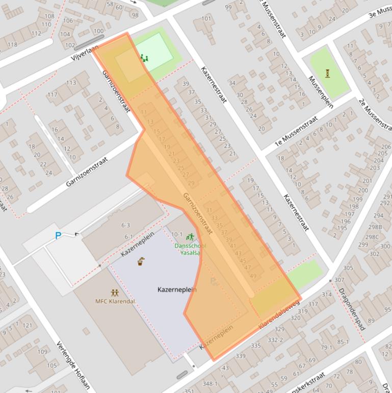 Kaart van postcodegebied 6822ES.