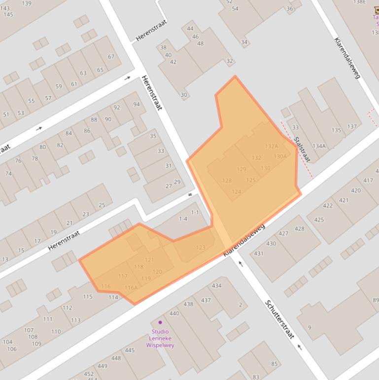 Kaart van postcodegebied 6822GE.