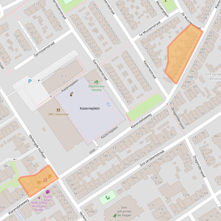 Kaart van postcodegebied 6822GJ.