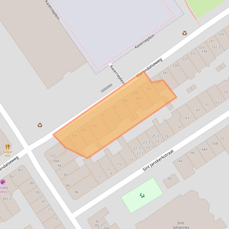 Kaart van postcodegebied 6822GR.