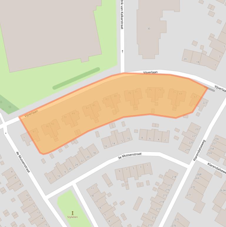 Kaart van postcodegebied 6822HC.