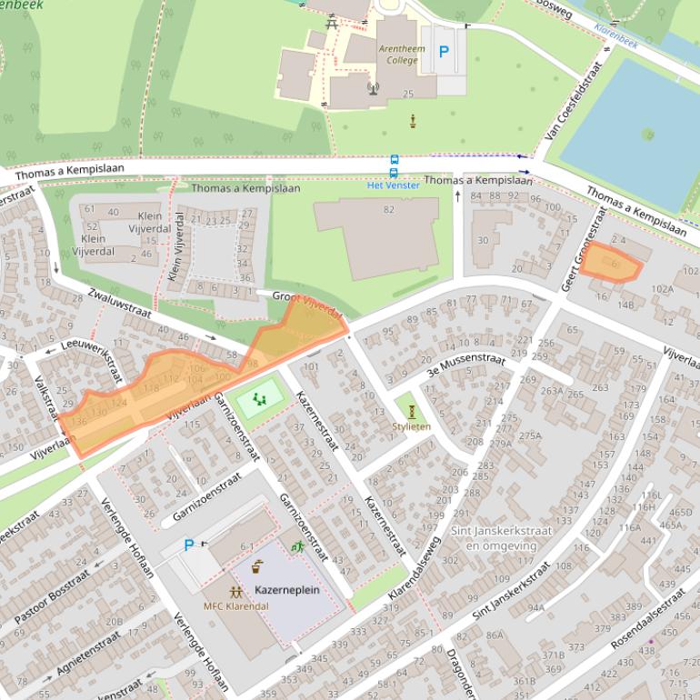 Kaart van postcodegebied 6822HG.