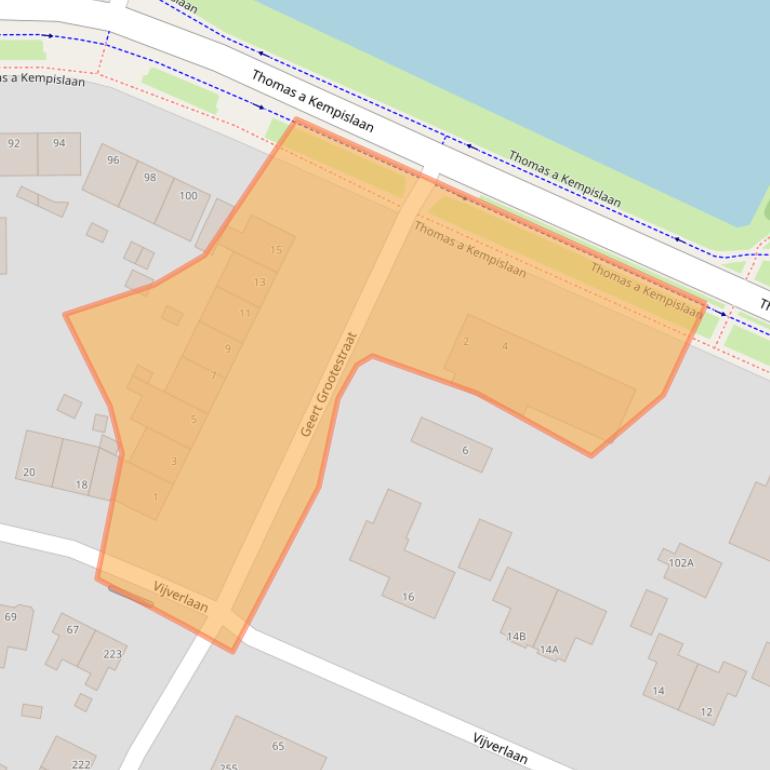 Kaart van postcodegebied 6822HJ.