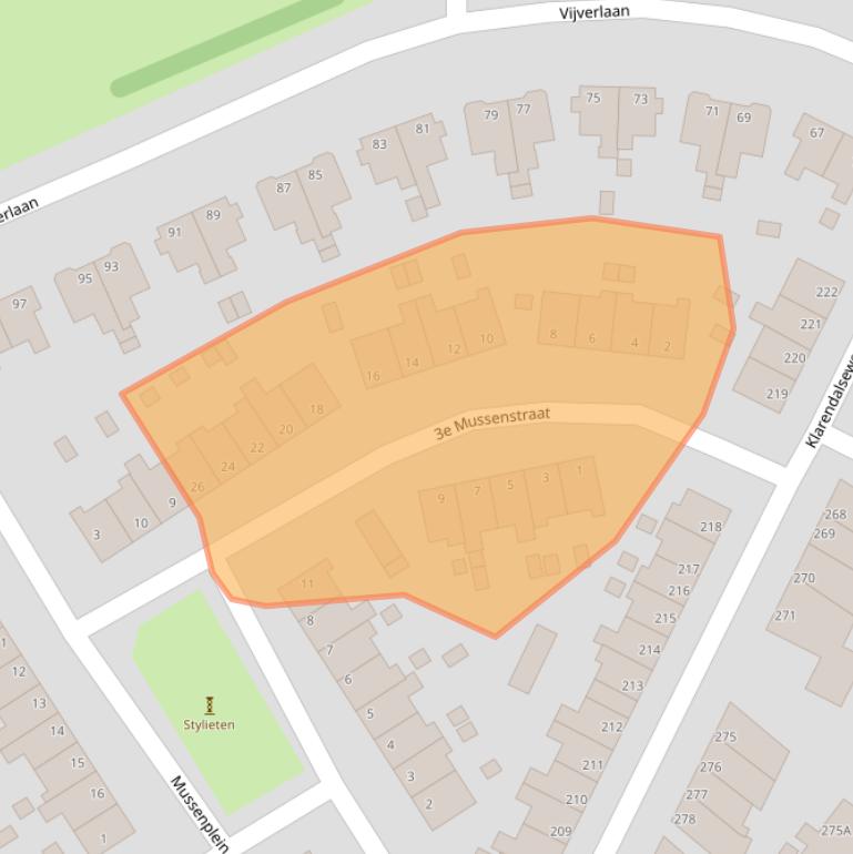 Kaart van postcodegebied 6822HL.