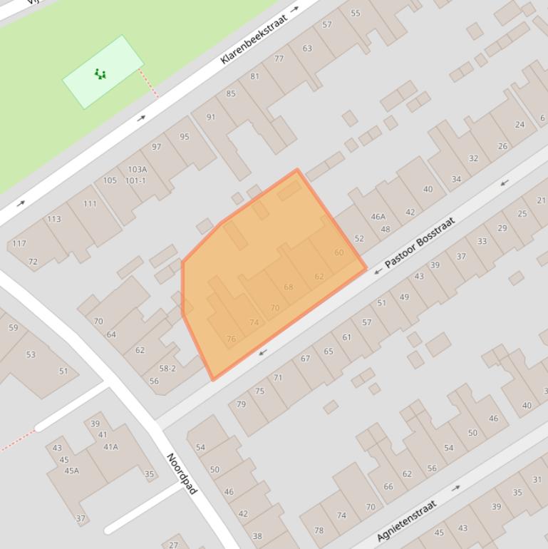 Kaart van postcodegebied 6822HZ.